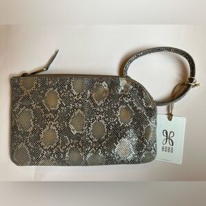HOBO Sable Wristlet in Metal Snake- NWT